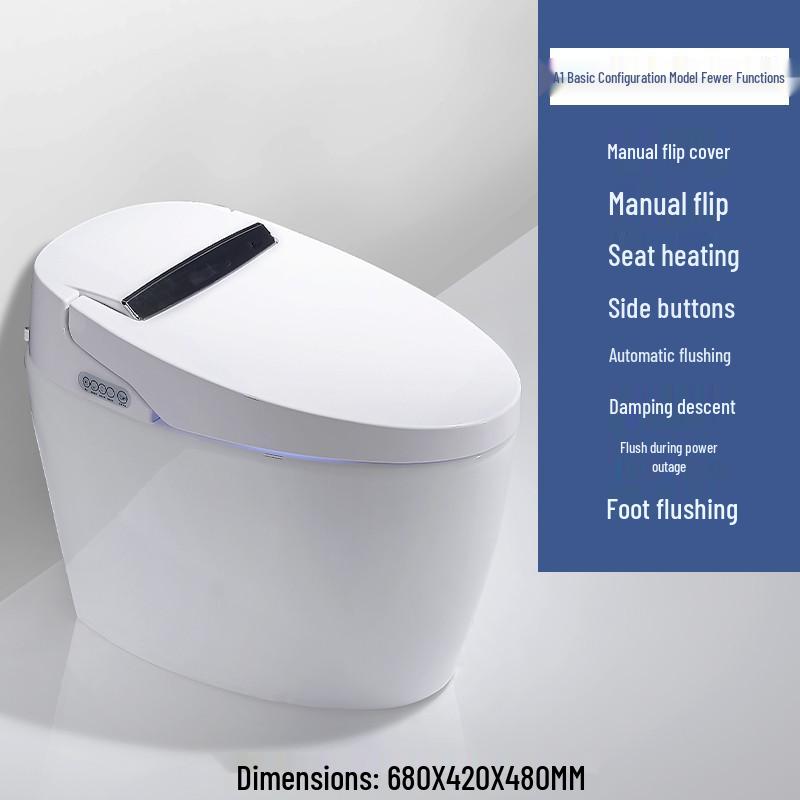 AI Dual Waterway Instant-Heat Smart Bidet Toilet with One-Button Drying & Siphon Flush System