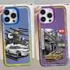 Japanese JDM Drift Car Red Sun Case for iPhone 16e 11 12 13 Pro Max 14 15 16 Plus Soft Shell