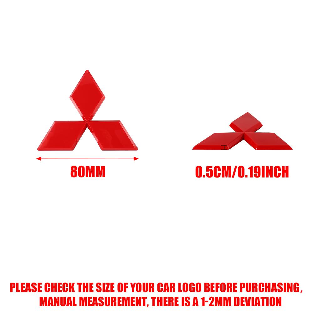 Adesivo de Logo 3D ABS para Grade Frontal, Porta-malas, Volante de Carro Para Mitsubishi Lancer Lancer EX Galant ASX Outlander Pajero Eclipse