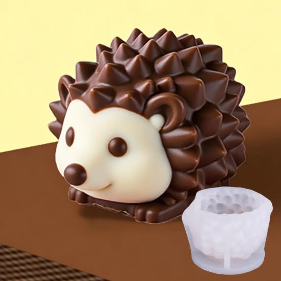 Mousse Cake Silicone Mold 3D Hedgehog Baking Mold for Jelly Chocolate Pudding Non-Stick Oven Freeze Pan for Dessert