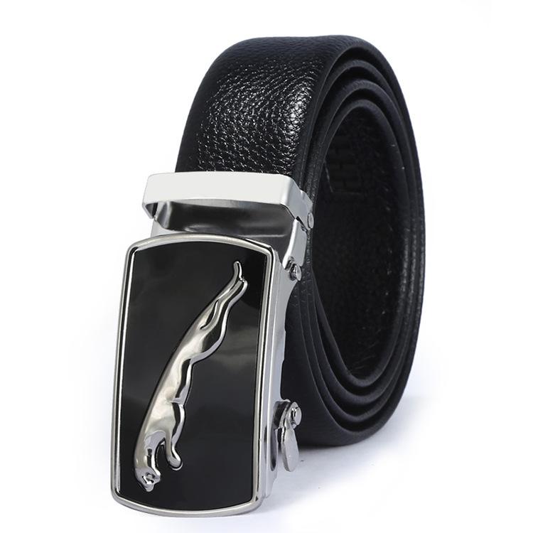 Leopard Automatic Button Head Men'S Dress Belt Men'S Green Business Casual Pants Belt