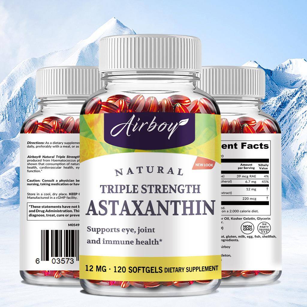 120pcs Astaxanthin - Eye, Joint, Heart and Cardiovascular Health, Lutein