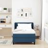 Box Spring Bed with Mattress and Headboard Blue 90 x 190 cm Fabric