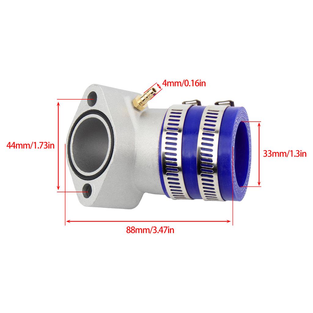 Motorcycle Carburetor Intake Interface Manifold Adapter GY6 150CC 33mm for KEIHIN MIKUNI OKO KOSO PWK Dirt Bike Enduro Motocross