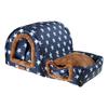 Pet Bed House Semi-closed Cave Tent for Small Animals Thicken Cushion Pad