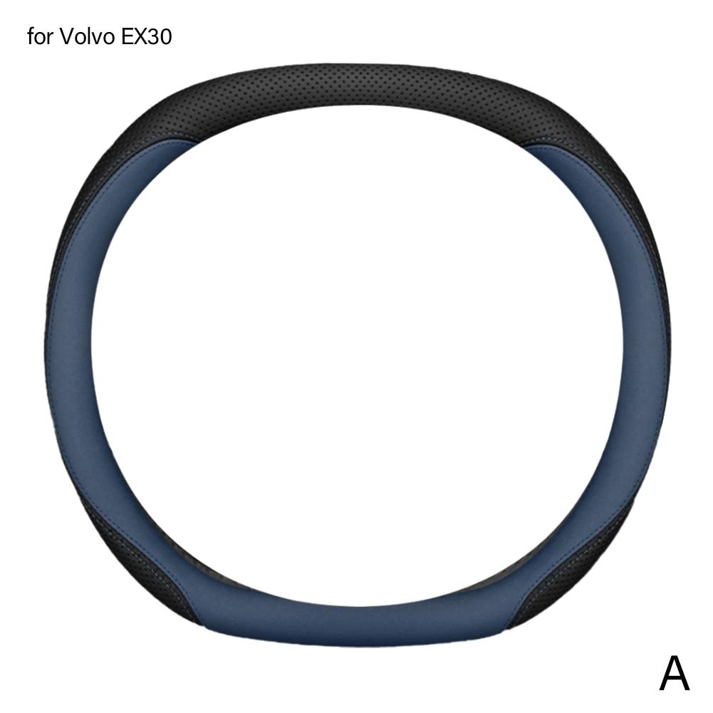 Für Volvo EX30 Auto-Lenkradbezug, Innenausstattung, Autozubehör, Leder, atmungsaktiv, rutschfest, bequemer Lenkradbezug