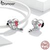 Bamoer Real 925 Sterling Silver Love Puzzles Oxidized Silver Charm for Original 3mm Bracelet & Bangle Enamel Metal Bead Jewelry