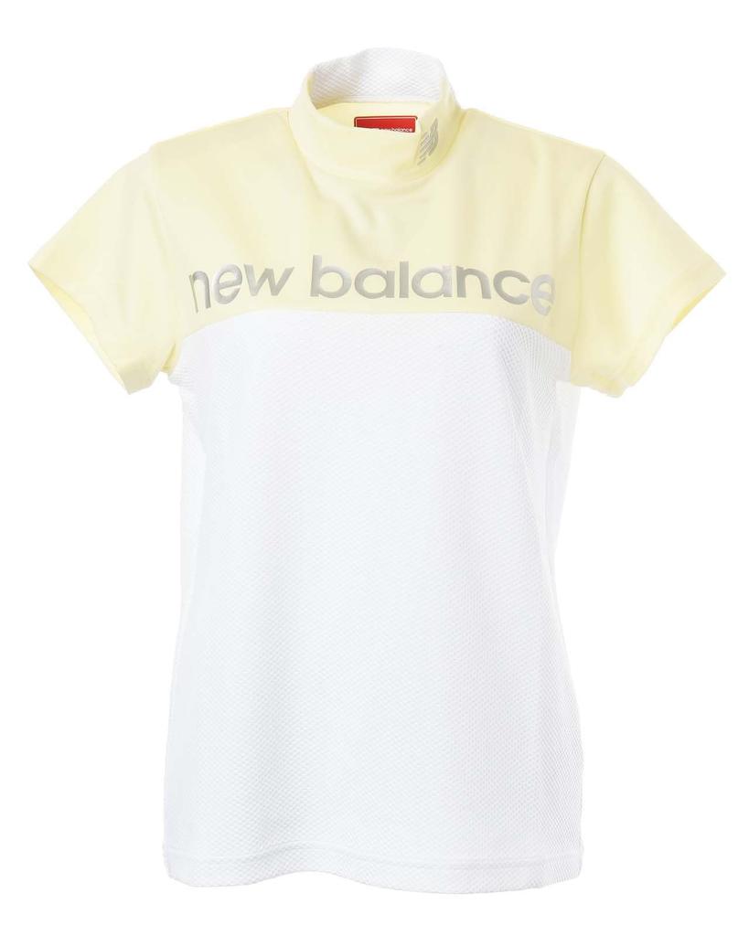 Golf Short Sleeve Mock Neck Shirt Quick X White 0 [New Balance] Women's (Moisture Absorbent, Drying, Stretchy) / 012-5166503 060_Yellow [S]
