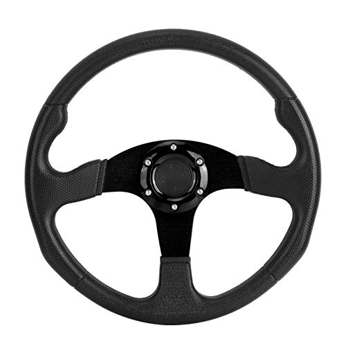 

Qiilu Universal Racing Car Sports Steering Wheel Deep Dish 6-Bolt 06 (Deep Dish) - 350mm (13.78 inches) Modified Accessories (Black)