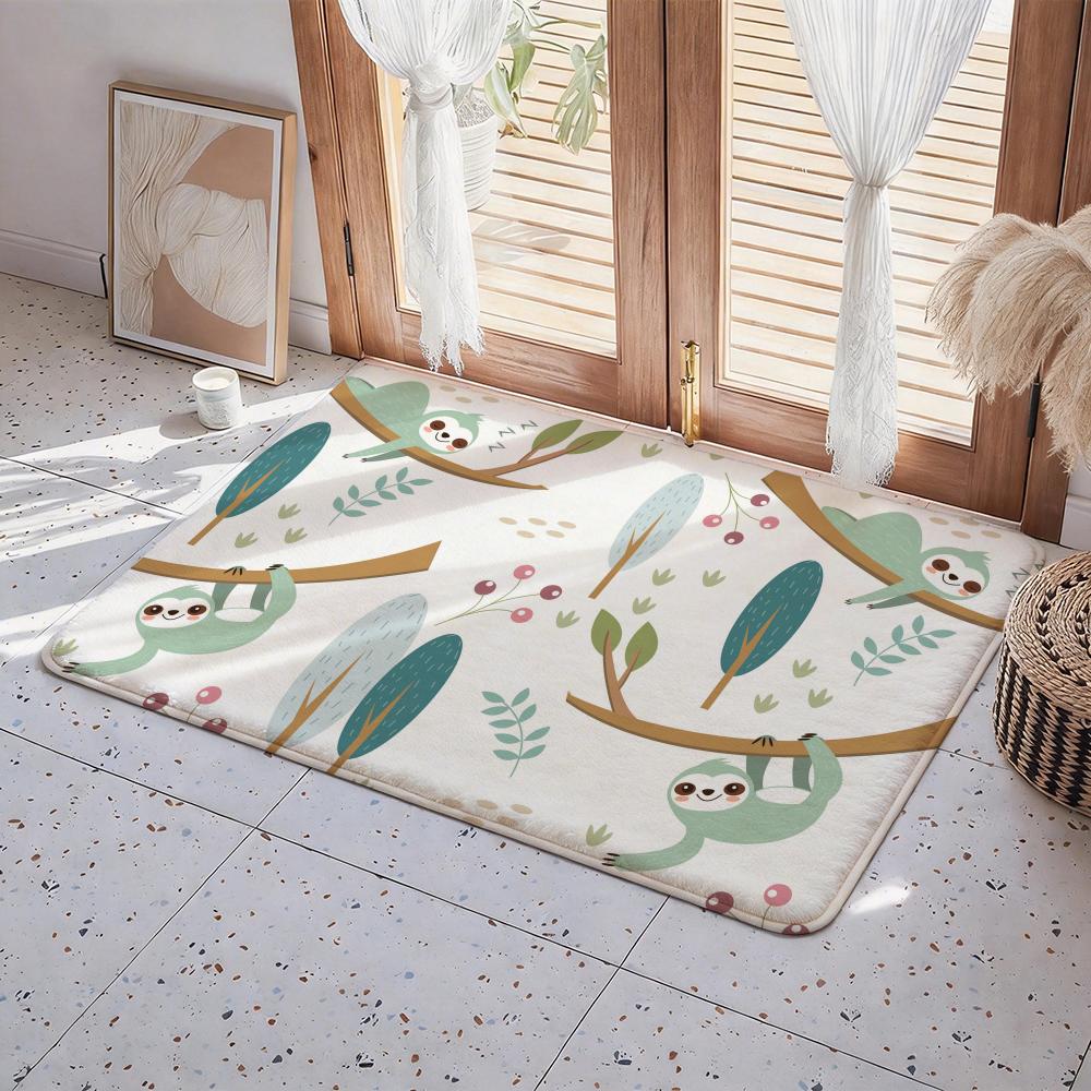 Animal S Sloth Floor Mat Eco Flannel Doormat Non Slip Odorless Indoor Floor Rug Soft Short Plush Home Mat