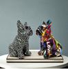 Cute French Bulldog Home Decoration, Handcrafted Resin Sculpture for Desk and Shelf Display