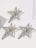 Full of Diamonds Pentagram Star Hairpin Side Clip Korean Simple Hairpin Star Bangs Clip High-end Hair Ornament Cold Wind Hairpin