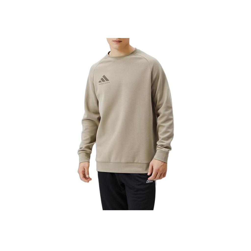Adidas Solid Color Crew Neck Pullover Casual Sweatshirt Unisex Gray ADICSTL06-GYDG