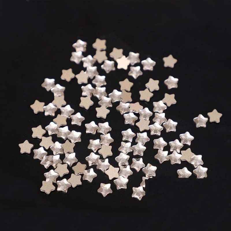 Diy Nail Art Sticker Flat Back Crystal Rhinestones Star Shape Craft Shiny Embellishment Phone Case Decorative Glue-on CZ Diamond