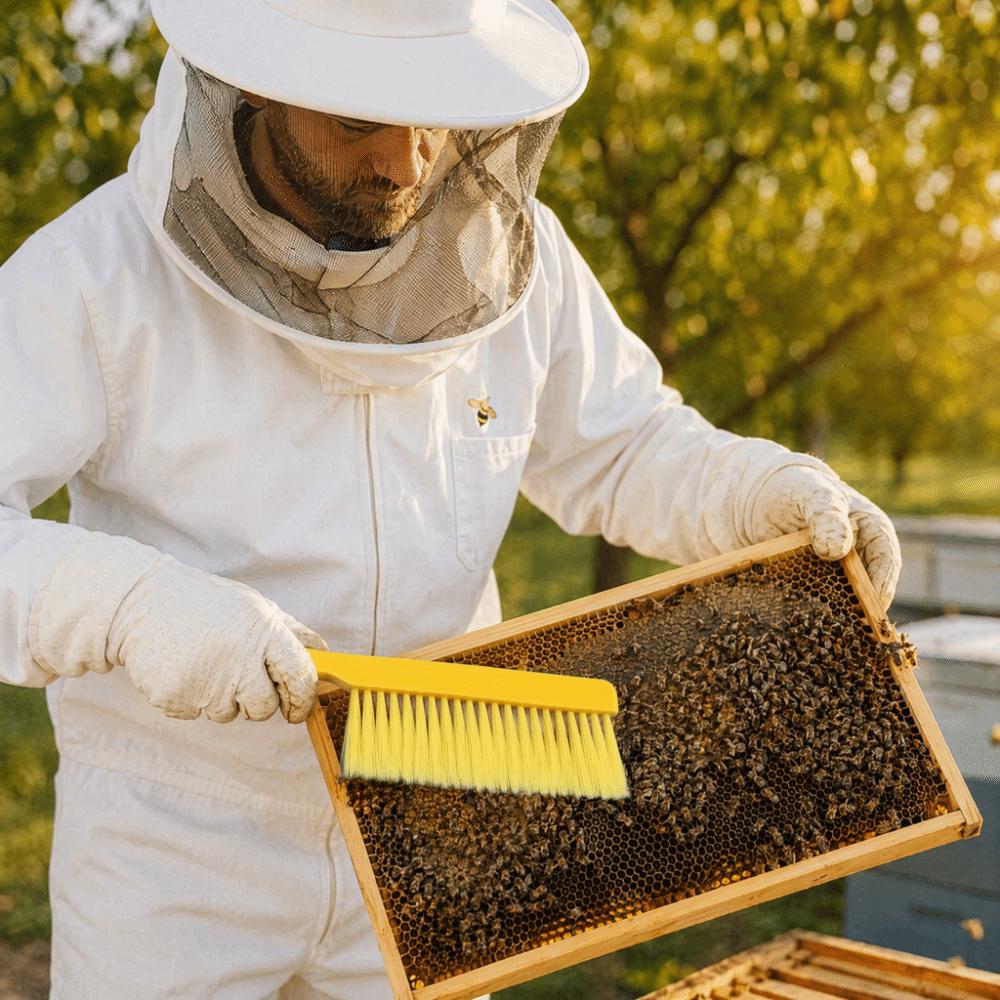 Bright Yellow Beekeeping Brush Soft Bristles Bee Brush Tool Bee Brush Hive Tool Beehive Inspection