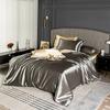 High Quality Bedding Set Skin Friendly Satin Quilt Cover Single Double Full Queen Solid Color Duvet Cover