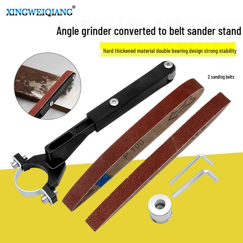 100 Type Angle Grinder To Belt Sander Conversion Kit - Rust Removal & Polishing Tool for Woodworking
