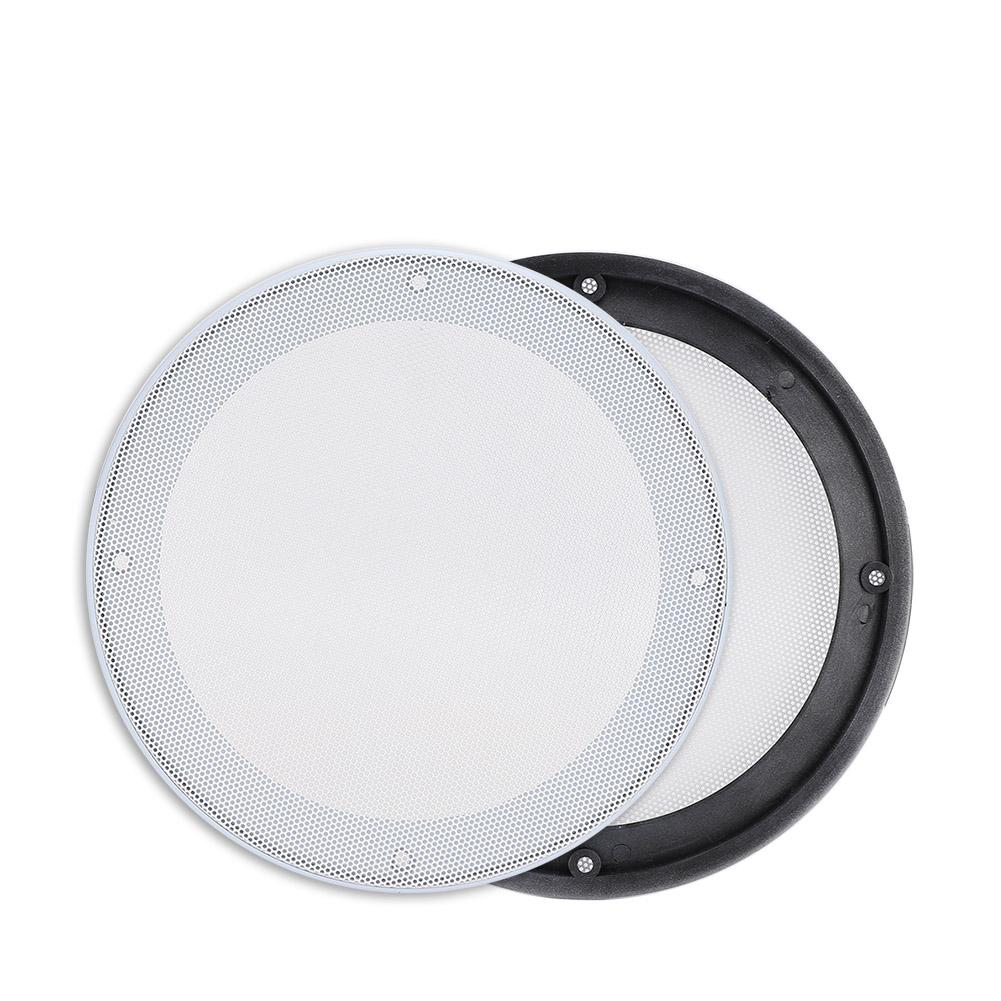 2PCS 6.5inch Speaker Loudspeaker Protective Cover Speaker Decoration(White White)