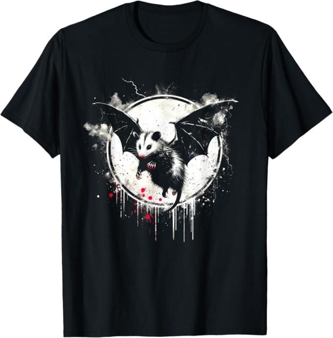 Funny Cute Possum Bat Halloween Lover T-Shirt S разноцветный