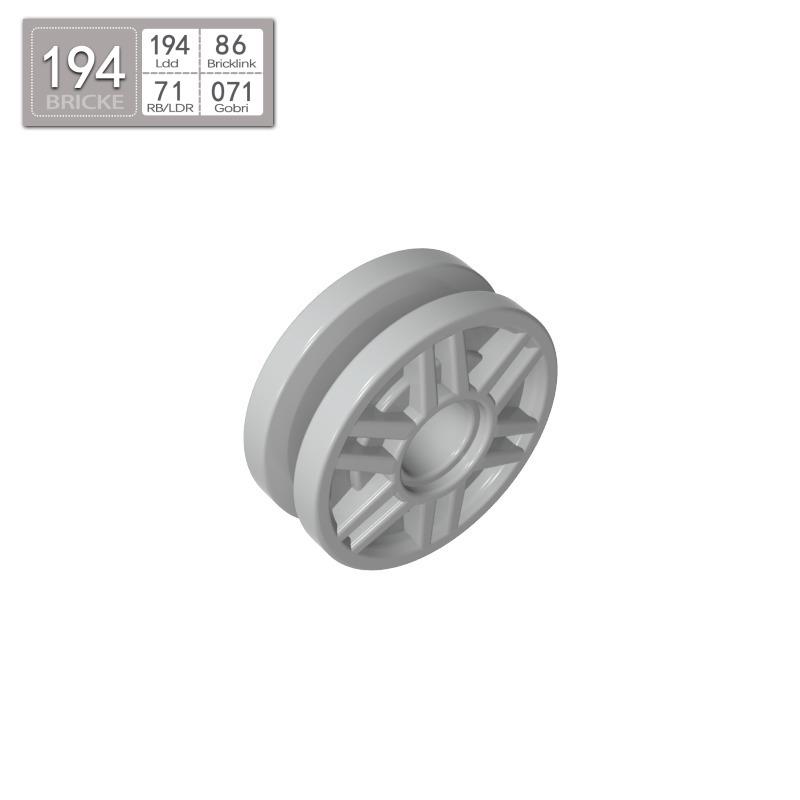 

BRICKE 18x7mm Brick Guest Wheel Hub, Compatible with Lego 13971 & 56902, DIY Small Particle Building Blocks. 50g (~49pcs)