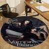 The Vampire Diaries Pattern Round Rug, Indoor/Outdoor Mat, for Picnic, Gameroom, Bedroom, Office, Living Room, Home Decor Carpet, Birthday Gift