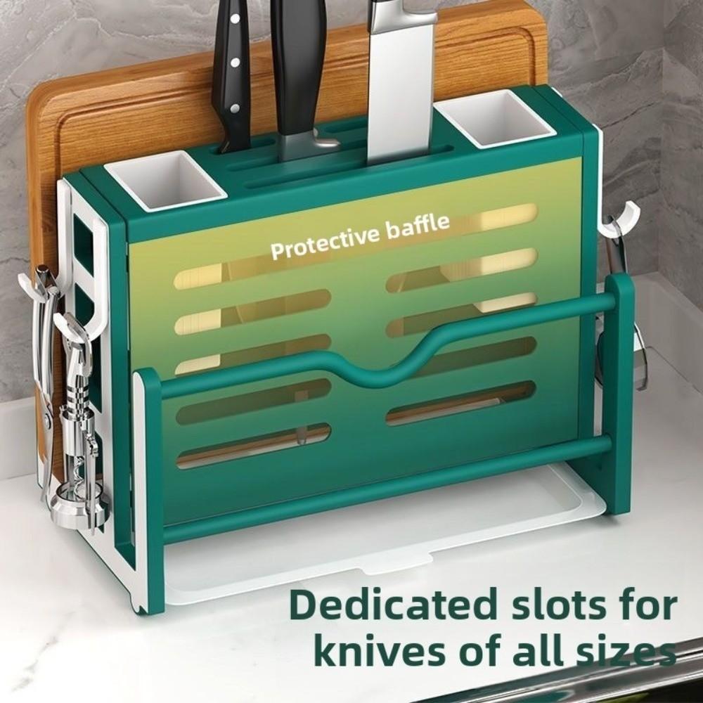 Cutting Board Integrated Cutlery Holder Drainer Spoon Fork Tableware Container  Kitchen Organizer