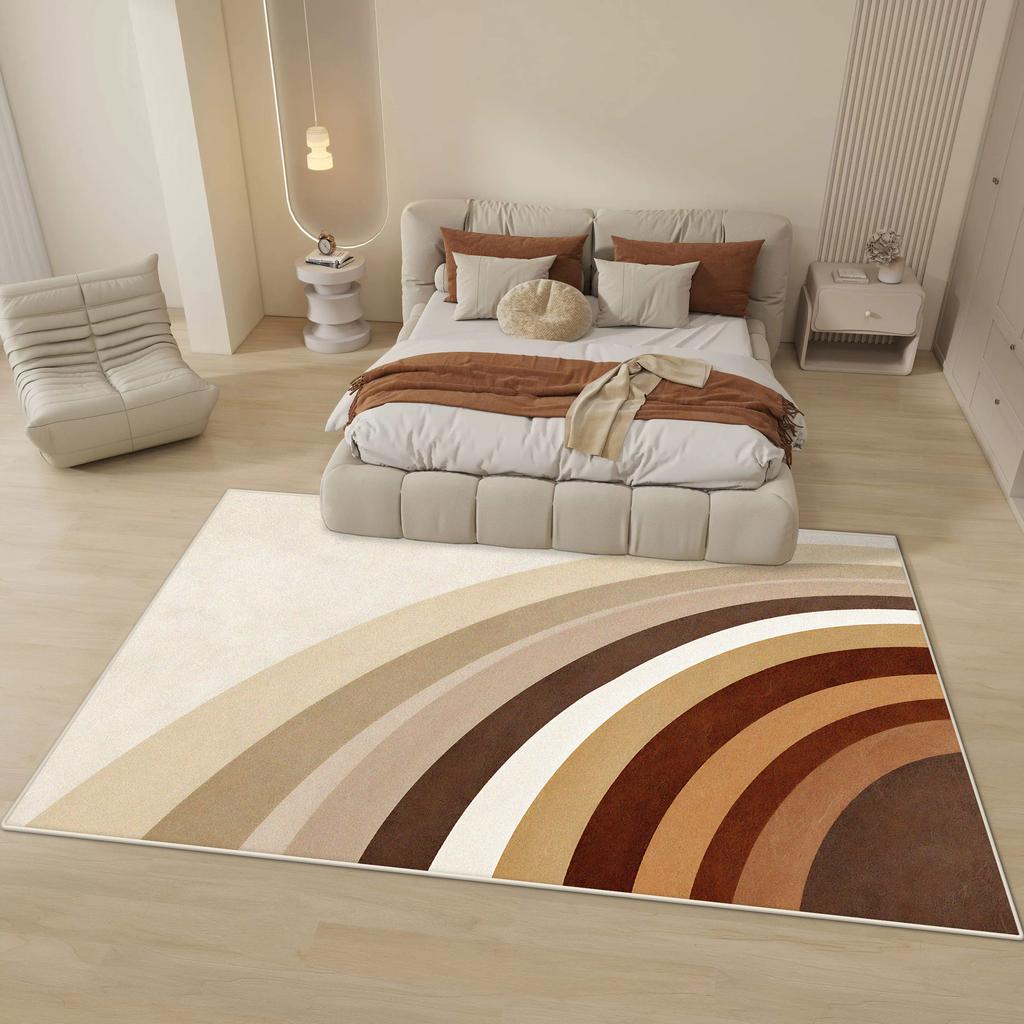 Moderní abstraktní koberec pro ložnici, k posteli, domácí dekorace, do obývacího pokoje, velké koberce, do obývacího pokoje, chlupatý, měkký, protiskluzová podložka pod nohy