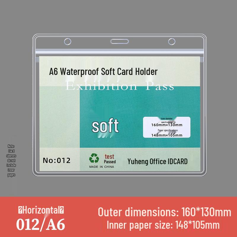 Waterproof PVC Badge Holder for ID Cards and Name Tags