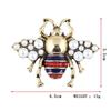 Popular Retro Bronze Pearl Bee Brooch Lapel Pin Jewelry Accessory