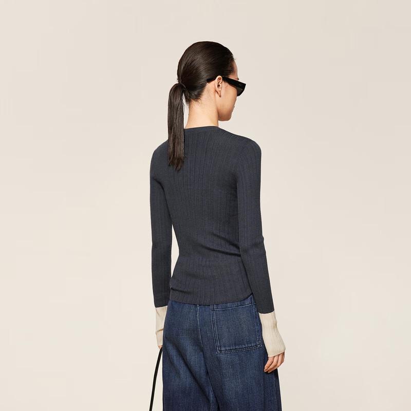 Less Merino Blend Round Neck Slim-Fit Sweater