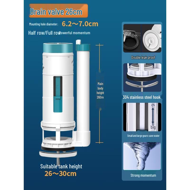 HANDUNYOU Комплект заливного и сливного клапанов для унитаза