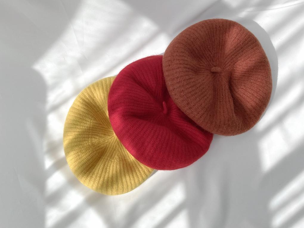 Women's Plain Beret Basic Hat