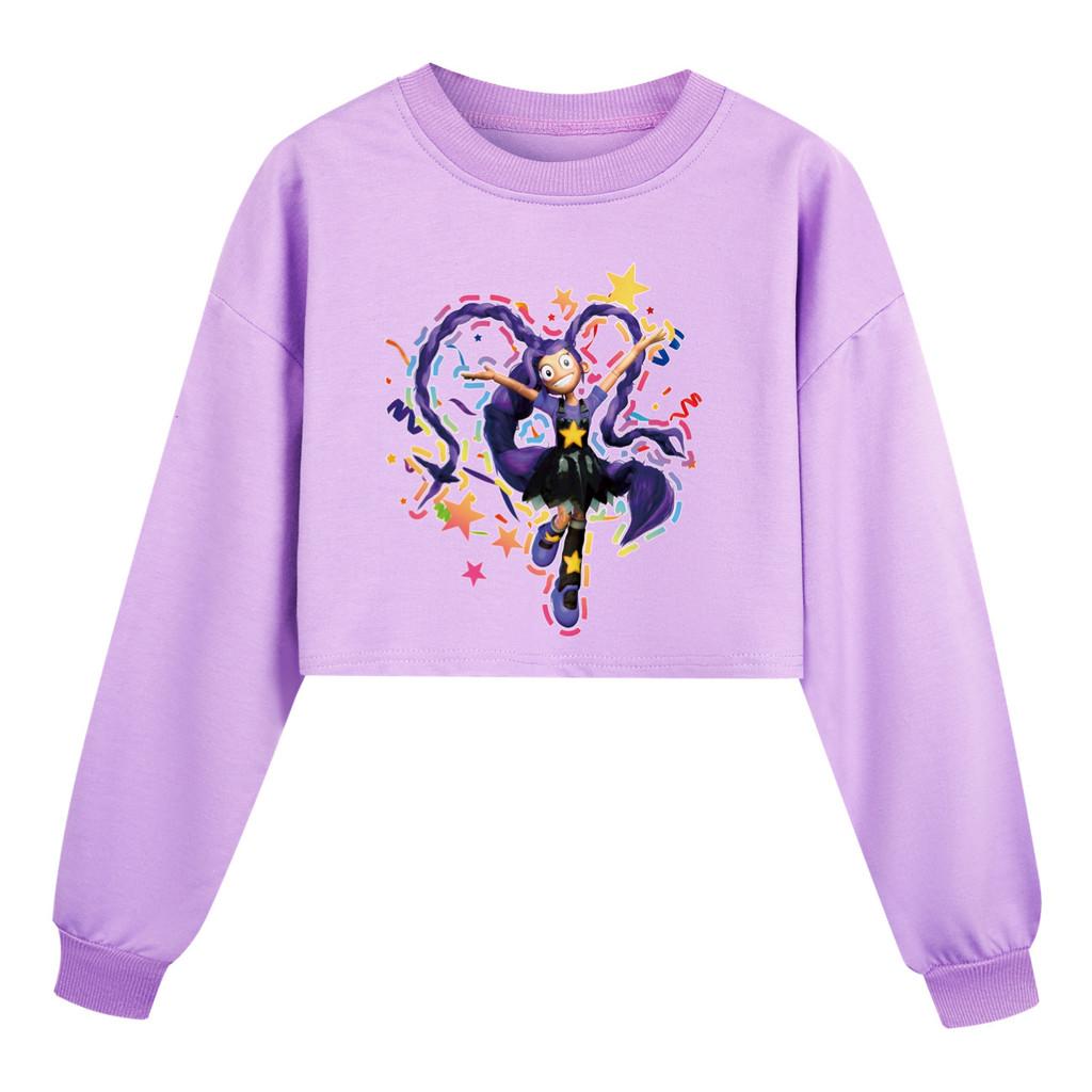 5622 Kids Girls Lily Lovebraids Funny Cartoon Printed Outdoor Long Sleeves Sweatshirt 110cm