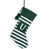 26 Large Letters Christmas Red Socks Candy Boots Holiday Gift Bags Red Striped Christmas Stockings Christmas Tree Decoration Socks Decoration Bags 1PC