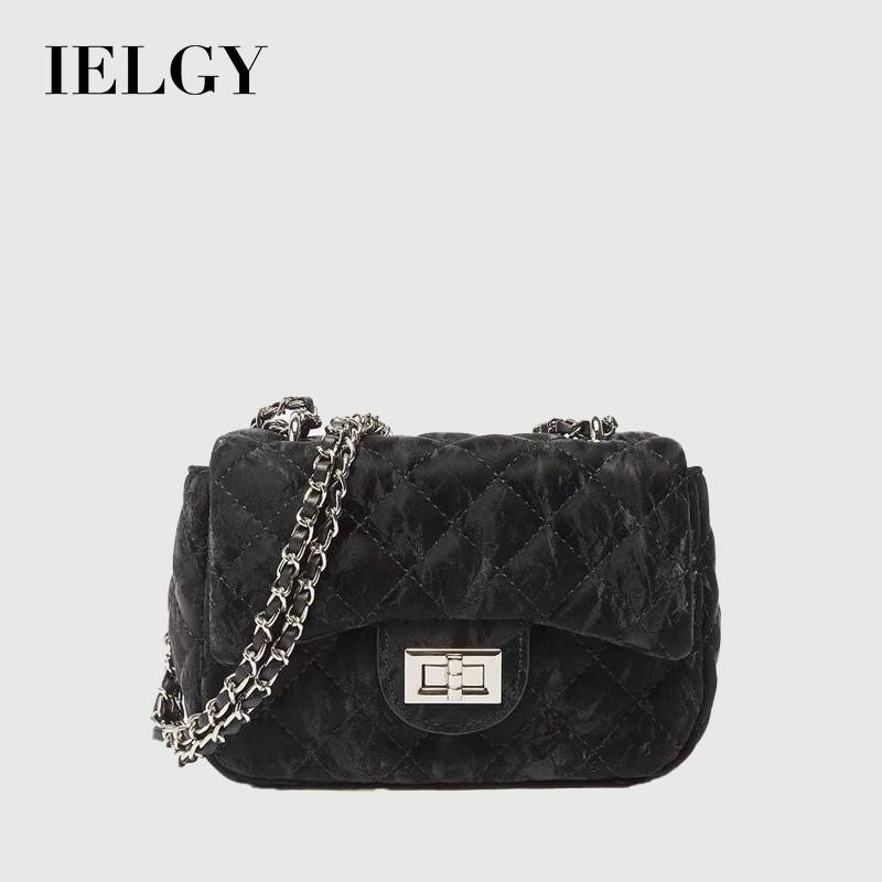 IELGY Ladies Messenger Bag Diamond Chain Small Square Bag