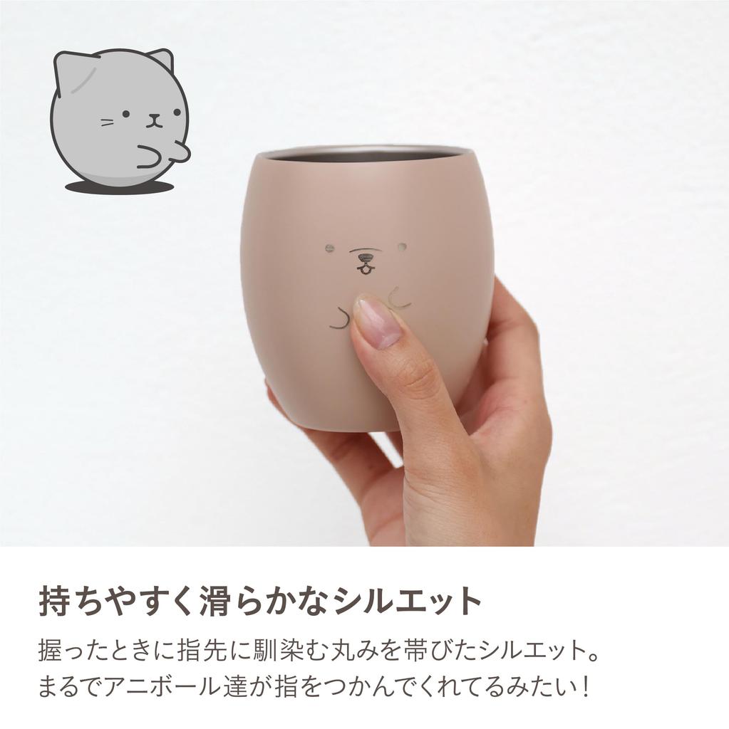 CB Japan Stainless Steel Tumbler, Vacuum Insulated, Double-Walled, 280ml [Dog], Animal Design, ANIBALL