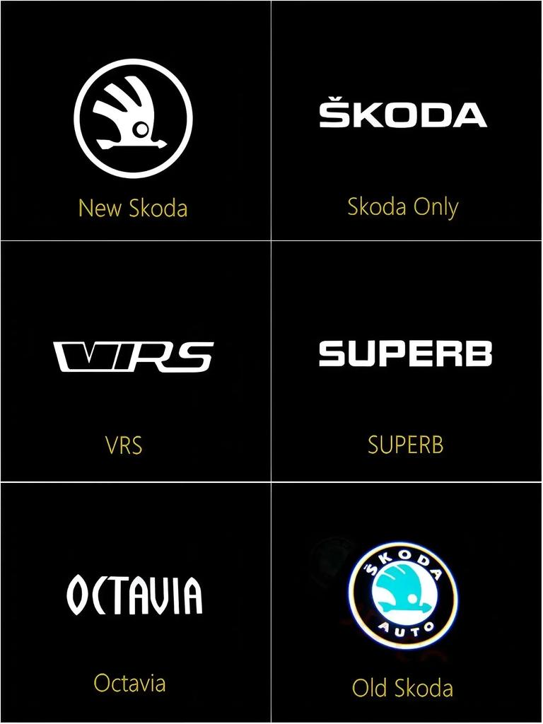 For Skoda VRS Kodiaq GT Superb 3V 3T B6 B8 Octavia 2 3 A5 A7 MK2 MK3 Karoq Car LED Door Logo Projector Light Accessories