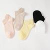 5 Pairs Women Cotton Ankle Socks Fashion Solid Color Girls Cute Casual Short Socks