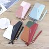 Damen-Doppelreißverschluss-Geldbörse Große Kapazität Mehrere Kartenfächer PU-Leder Handtasche Farbblockierung Kontrastierende Farbe Lange Geldbörse Null-Geldbeutel