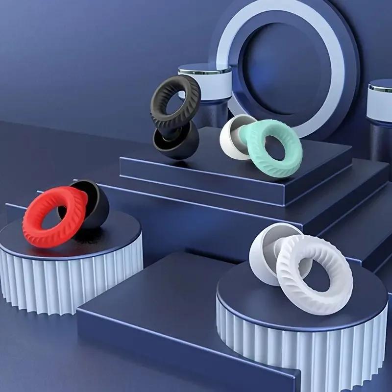 Silicone Noise Earplugs for Swimming Sleep Noise Cancel Reduction-Soundproof Reduce Disturbances -Quality Loop Earplugs Supplies