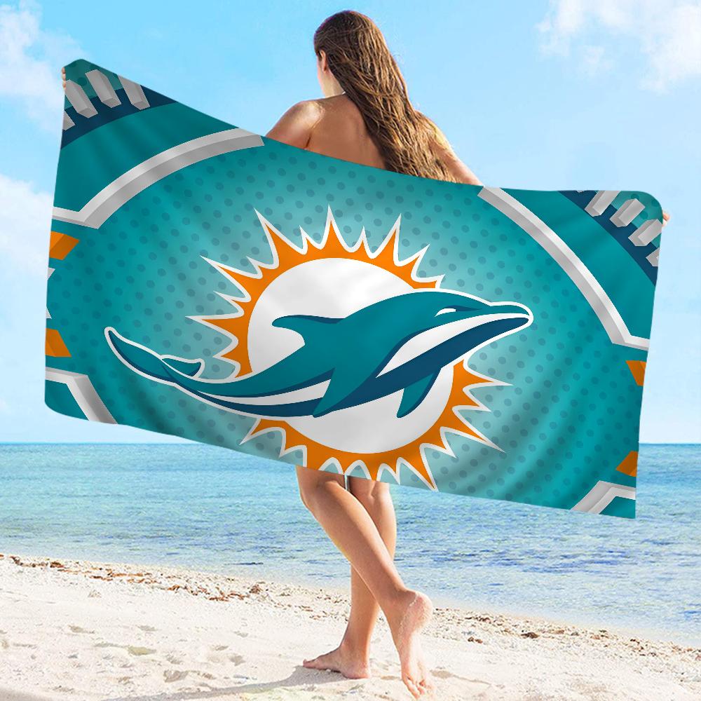 M-Miami D-Dolphins Towel Microfiber Beach Towel Absorbent Quick Dry Soft Yoga Swimming Resort Mountain Climbing Towel