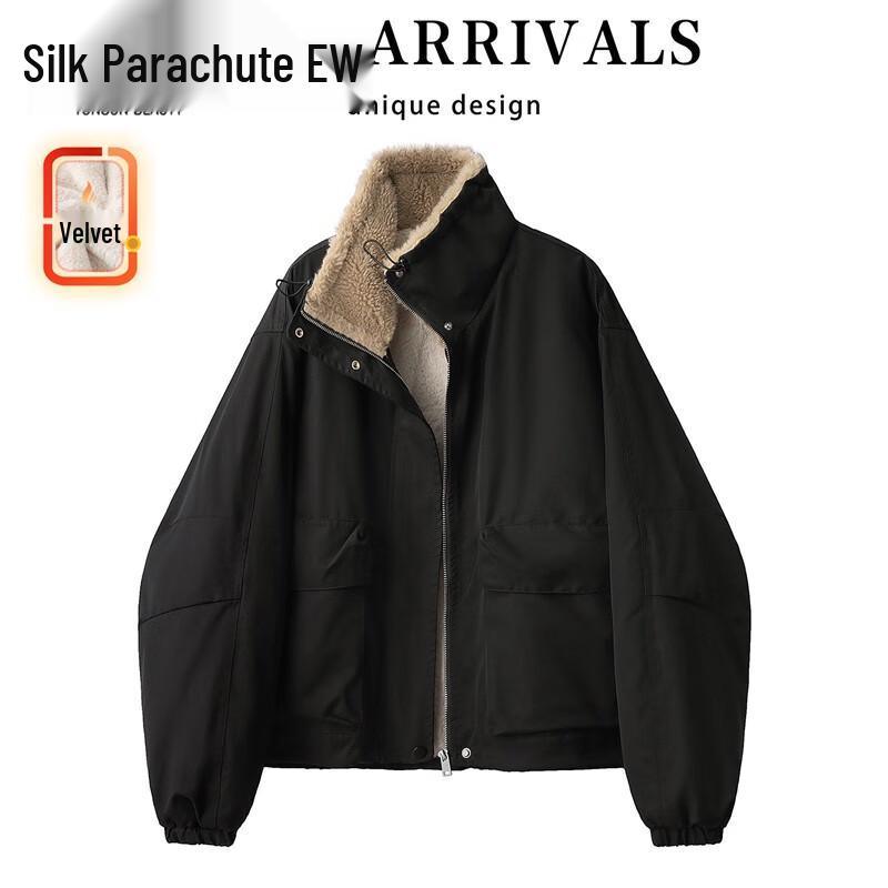 

Женский однотонный теплый топ с длинными рукавами и воротником-стойкой L