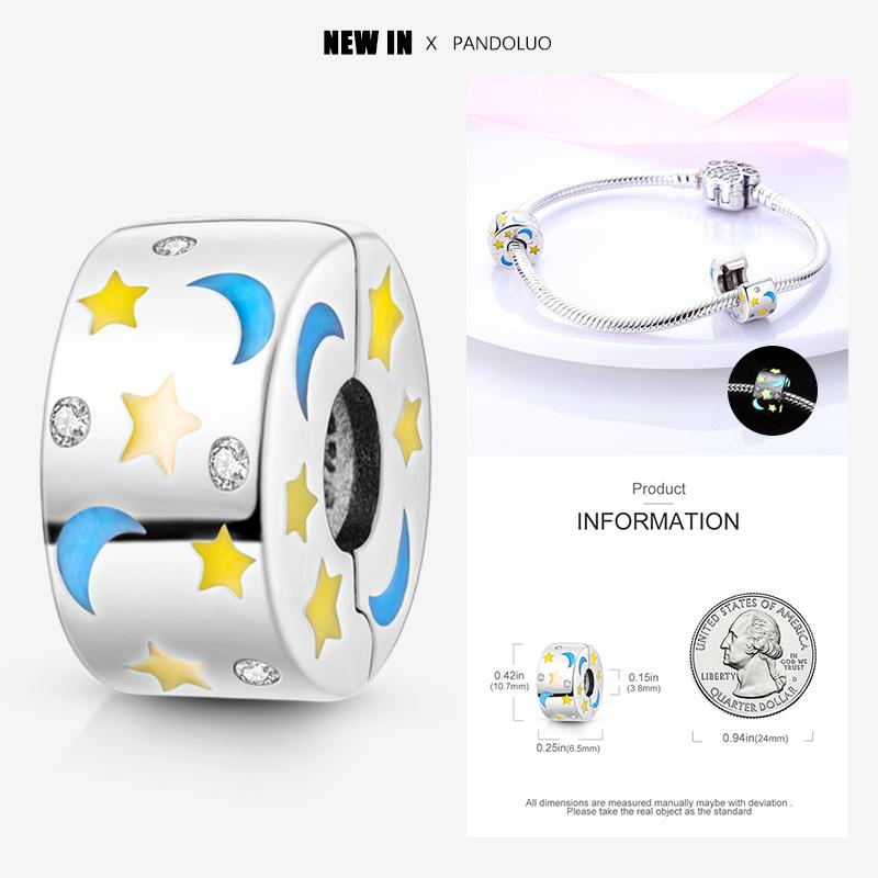 New In Star Moon Sun Series Charm Beads Fit Pandach Original Bracelet Women Copper Pendant Bead Jewelry Gift
