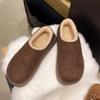 thick-soled velvet cotton shoes winter new outdoor heightening solid color foot cover short British style women's snow boots