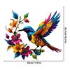 Hummingbird Wall Art Hangable Wall Sculpture With Flower Metal Hummingbird Decor For Garden Patio Fence Porch Yard Home Living