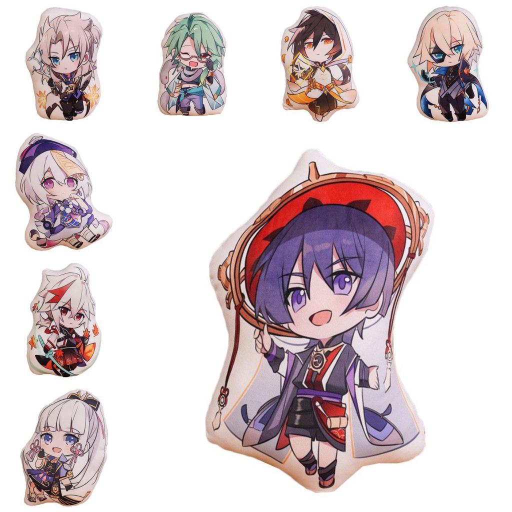 Genshin Plush Impact Toy Pillow Stuffed Zhongli Hutao Venti Xiao Klee Paimon