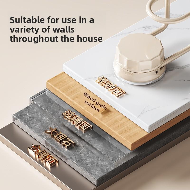 Kitchen Rack Wall-mounted Multi-functional Storage Suction Cup Hook Cutting Board Cutting Board Rack Household Free Installation Rack