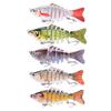 1/2/3/5Pcs 10CM/15.5G Multi-Jointed Fishing Lure with Hooks Realistic 7-Section Swimbait Plastic Artificial Bait Freshwater Saltwater Accessories