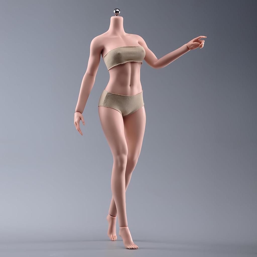 Scale Seamless Female Figure 12 Inch Super Flexible Steel Frame Construction Silicone Smooth Skin Miniature Action Figure Doll with Detachable Feet