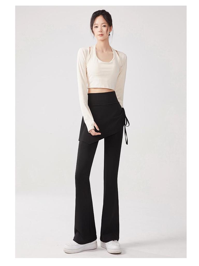 Women's High-Waisted Slimming Yoga Flare Pants with Hip-Lifting Design